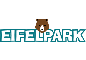 Logo des Eifelparks mit einem Bärenkopf über dem Schriftzug Eifelpark.