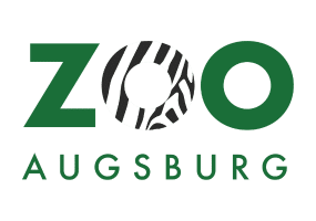 Logo des Zoo Augsburg mit grünen Buchstaben und einem gestreiften Z in der Mitte.