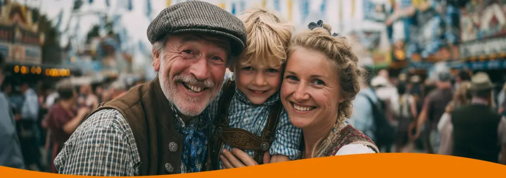 Foto von Opa, Kind und Mama beim Oktober Festival im Skyline Park