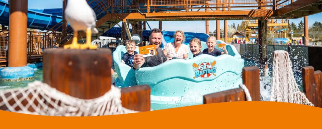 Vergünstigter Eintritt für einen Freund für jeden Jahreskartenbesitzer, Water Splash, Sky Rafting, Jahreskarten Vergünstigung